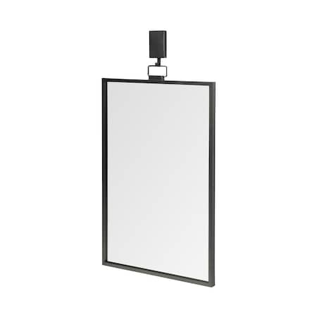 Palacedesigns Rectangular Black Metal Frame Wall Mirror PA3094445